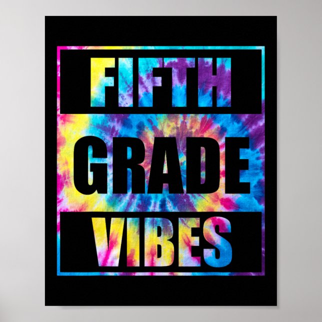 Back to school 5:e Klass Vibes första skoldag Poster (Framsidan)