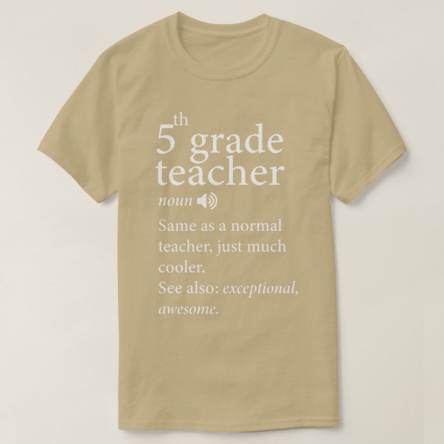 Back to school-5th-Grade-Teacher-Funny-Definition- T Shirt (Design framsida)