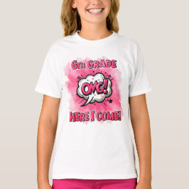 Back to school 6e Klass Tecknad Stil T Shirt