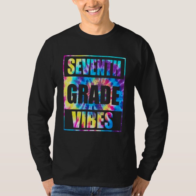 Back to school 7:e Vibes första dagslärare K T Shirt (Framsida)