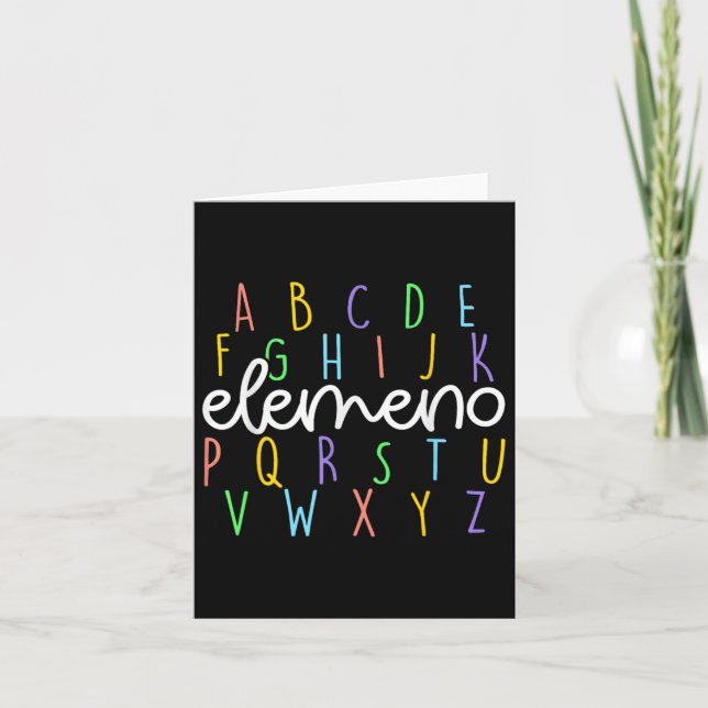 Back to school Abc Elemeno Kindergarten Teacher St Kort (Framsida)