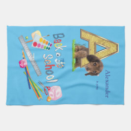 Back to school ABC Fabric Tea Towels Kökshandduk