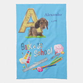 Back to school ABC Fabric Tea Towels Kökshandduk