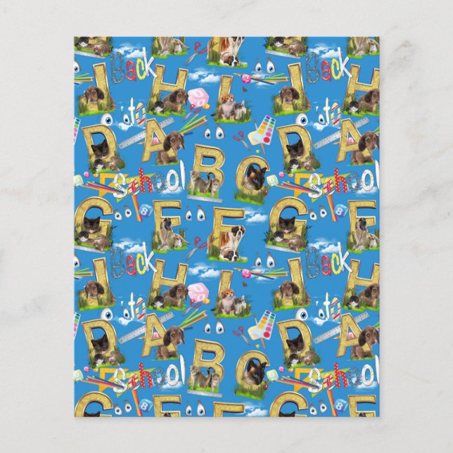 Back to school ABC-upprepningsdesign Fodral för iP Flygblad (Framsidan)