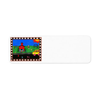 Back to school-adressetikett returadress etikett