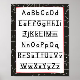 Back to school alfabeter för barn poster