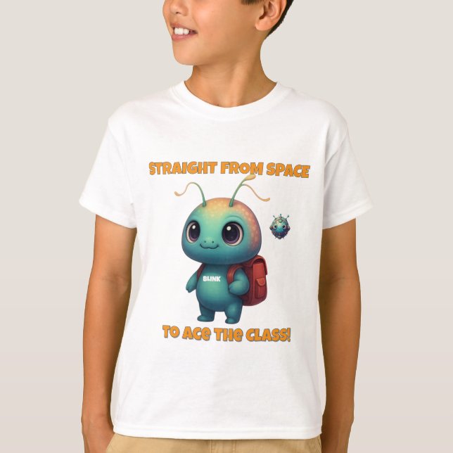 Back to School Alien  T Shirt (Framsida)