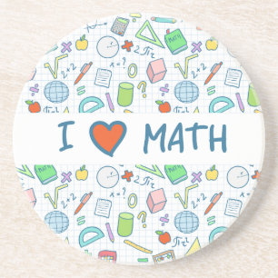 Back to school: "Älskar jag den math" kustfartyge Underlägg Sandsten