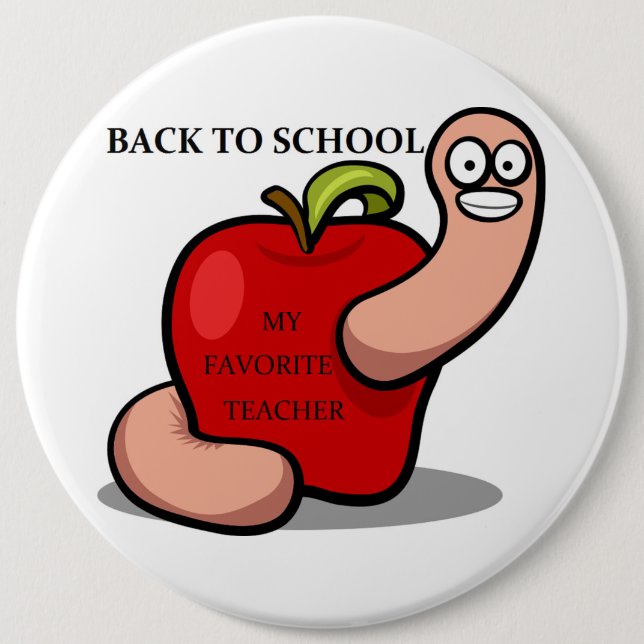 "BACK TO SCHOOL" ÄPPLE KNAPP (Framsida)