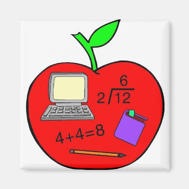 Back to school Apple Magnet (Framsidan)