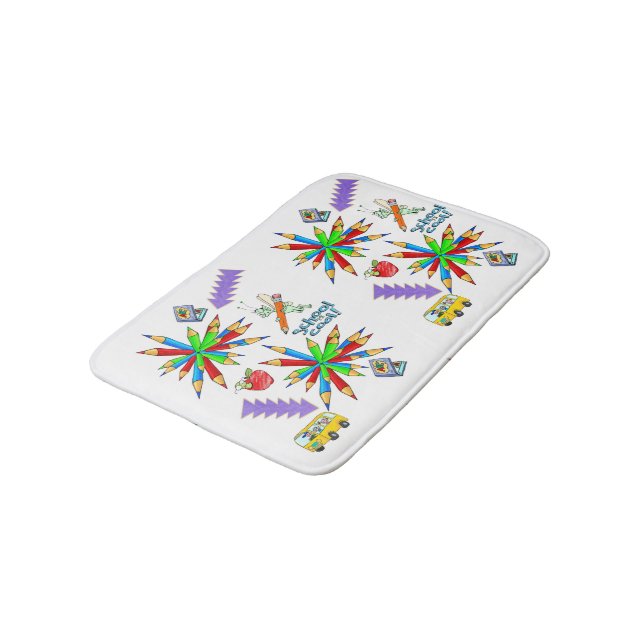 Back to school är Coola Shower Mat-badrum Badrumsmatta (Vinklad)