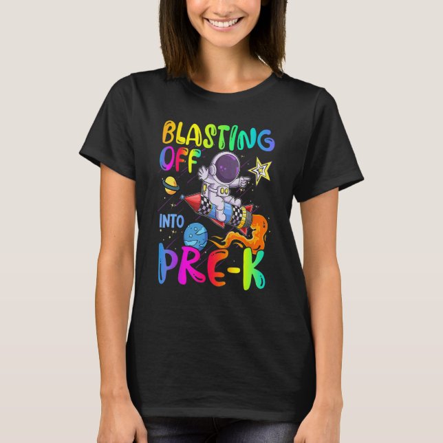 Back to school-avsvärtning till förK astronaut T Shirt (Framsida)