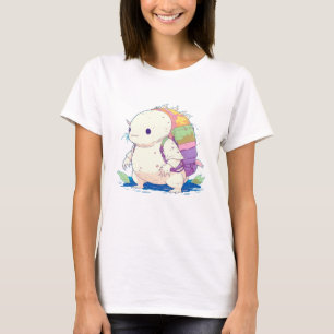 Back to school Axolotl Kawaii Tecknad T Shirt
