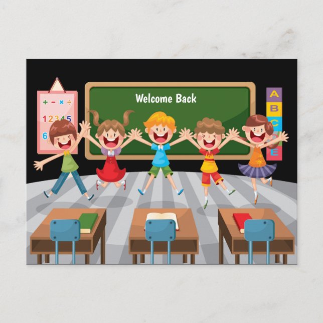 Back to school Barn Vykort (Framsida)