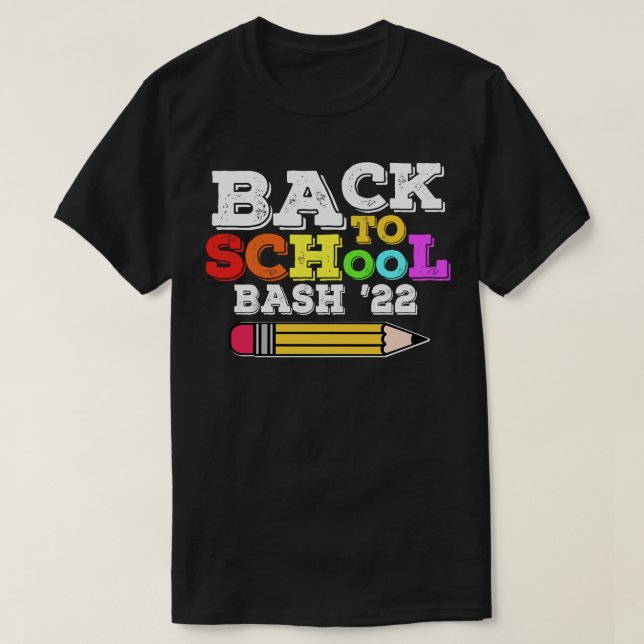 Back to school Bash 2022 Lärare Student T Shirt (Design framsida)