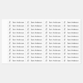 Back to School Basketball Kids Name Labels Klistermärke