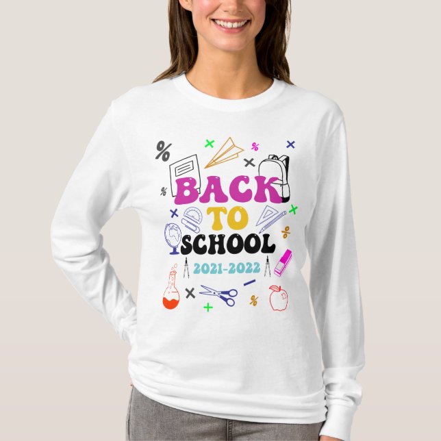 Back to school | Bästa gåva för 1:a skoldagen T Shirt (Framsida)