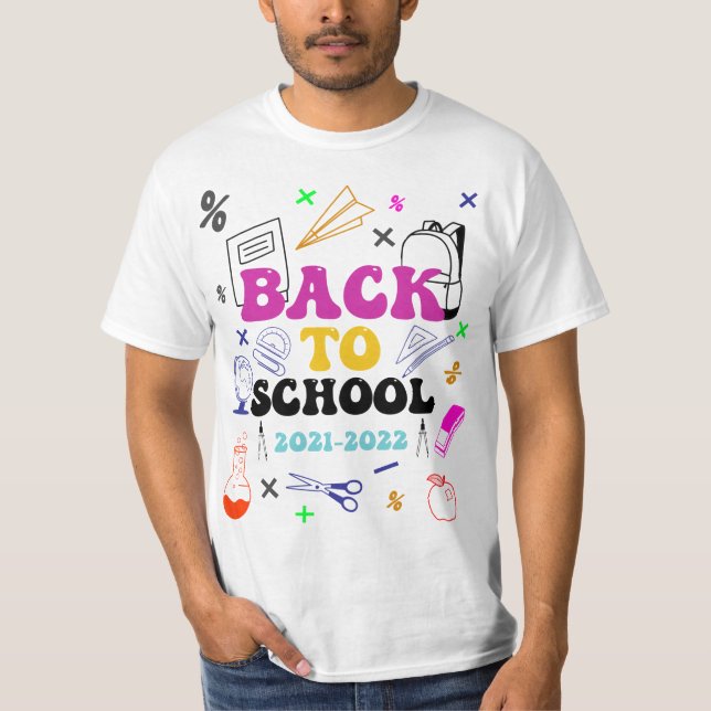 Back to school | Bästa gåva för 1:a skoldagen T Shirt (Framsida)