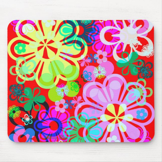BACK TO SCHOOL - BLOMMPOWER PSYCHEDELIC MOUSEPAD MUSMATTA (Framsidan)