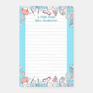 Back to school Blue Post-it Block