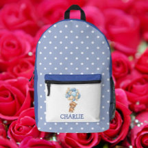 Back to school Boy Bear-tema Tryckt ryggsäck