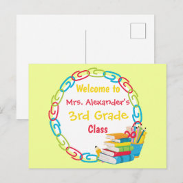 Back to school Bright Vykort