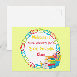Back to school Bright Vykort