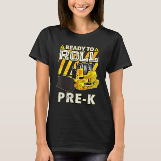 Back to school Bulldozer-Redo till Rulla före K T Shirt (Framsida)
