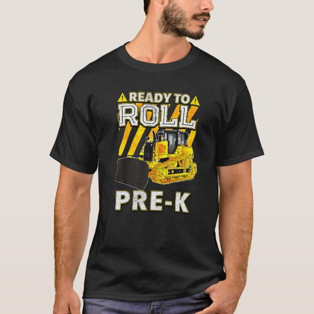 Back to school Bulldozer-Redo till Rulla före K T Shirt (Framsida)