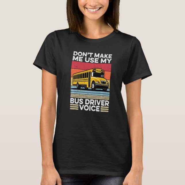 Back To School Bus Driver  Rainbow Busman Bus Driv T Shirt (Framsida)