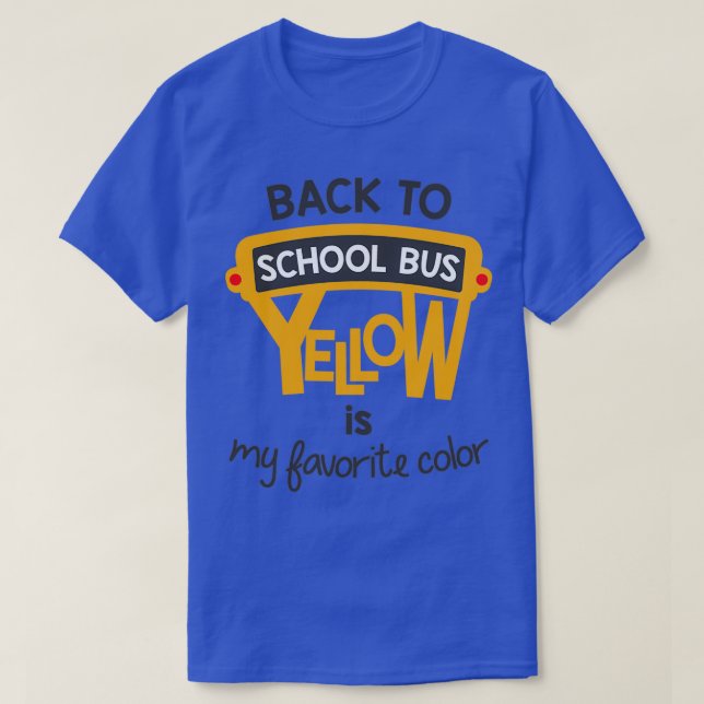 Back to school Buss Gult T Shirt (Design framsida)