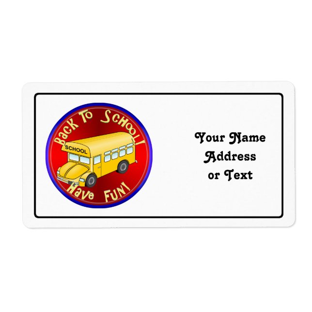 Back to school Buss Roligt Fraktsedel (Framsidan)