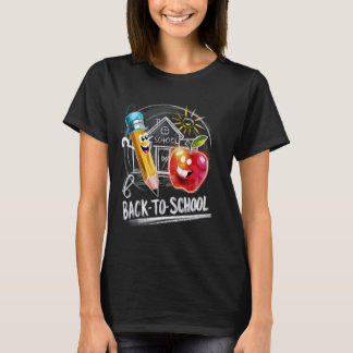 Back to school Chalk Teacher Funny Kids Första dag T Shirt