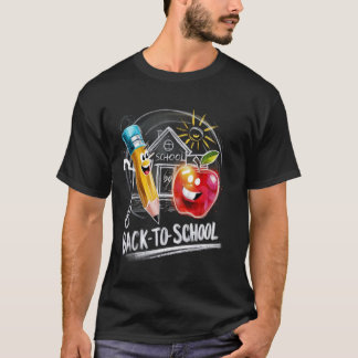 Back to school Chalk Teacher Funny Kids Första dag T Shirt