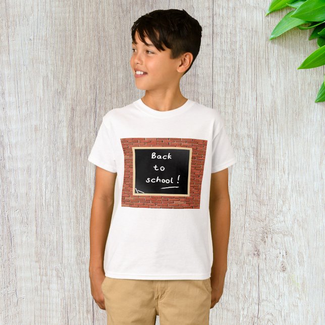 Back to school Chalkboard Boys T Shirt (Skapare uppladdad)