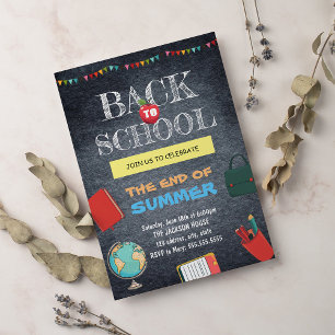 Back to school Chalkboard Inbjudningar