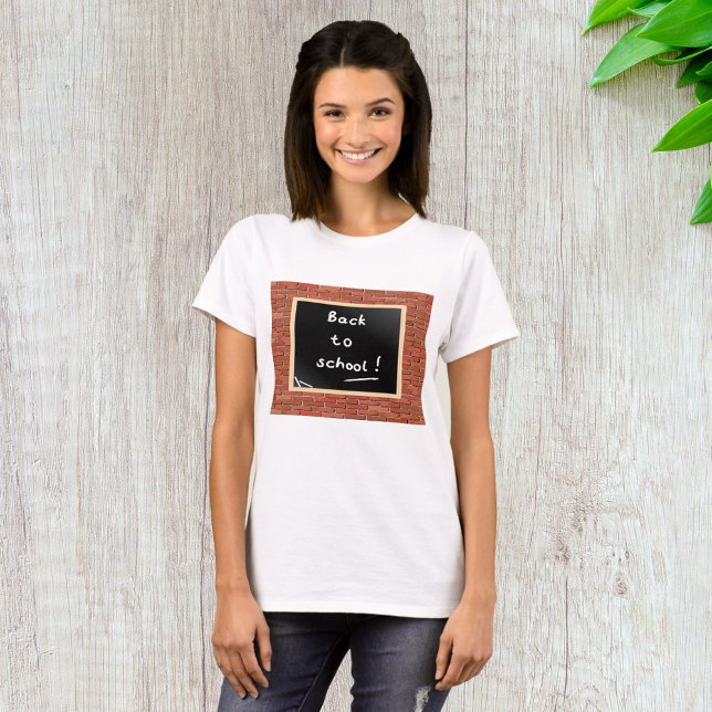Back to school Chalkboard Womens T Shirt (Skapare uppladdad)