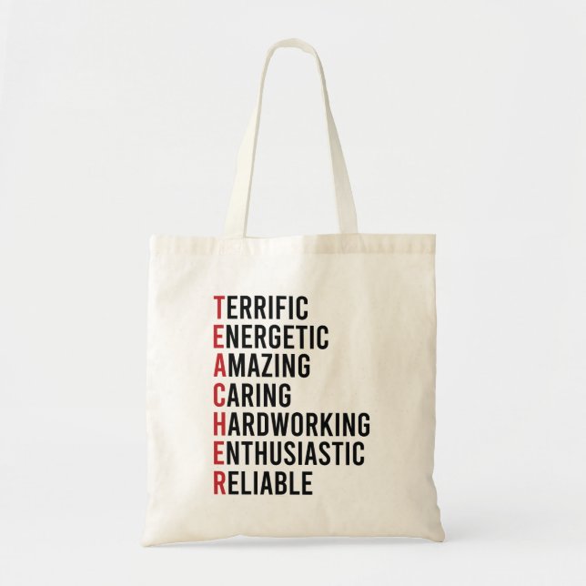 Back to school: Chic och modern lärare Tygkasse (Framsidan)