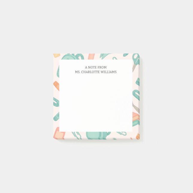 Back to school Classroom Teacher Post-it Block (Framsida)