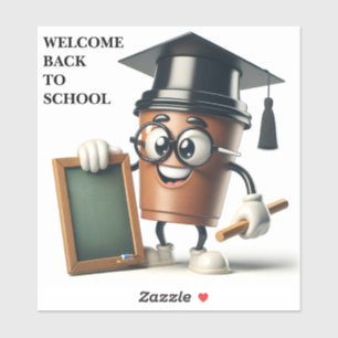 Back to school Coffee Kopp Stickers Klistermärken