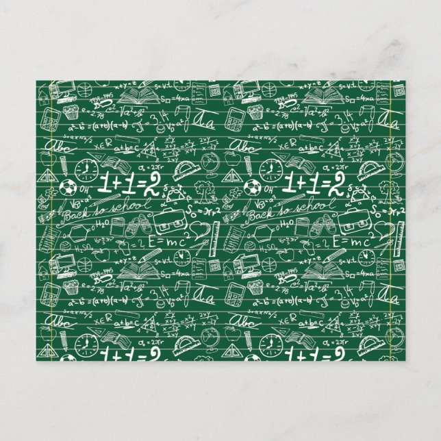 Back to school Collage Vykort (Framsida)