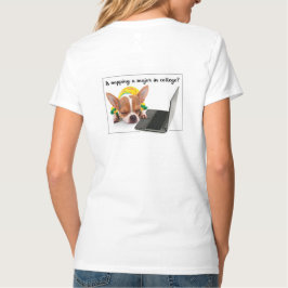 Back to school College Funny Napping Hund på bärba T Shirt