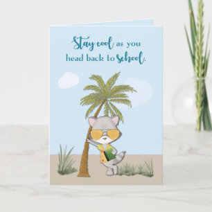 Back to school Coola Funny Raccoon i Sunglass Kort
