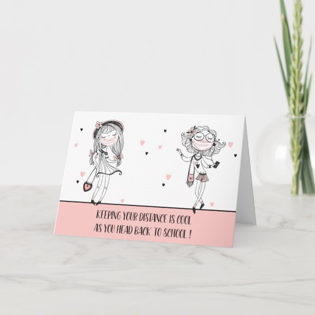 Back to school Coola Tonåring flickor med 19 masko Kort (Framsida)