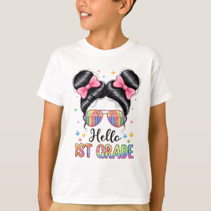 Back to school Coquette Bow Teacher Hej First Gr T Shirt