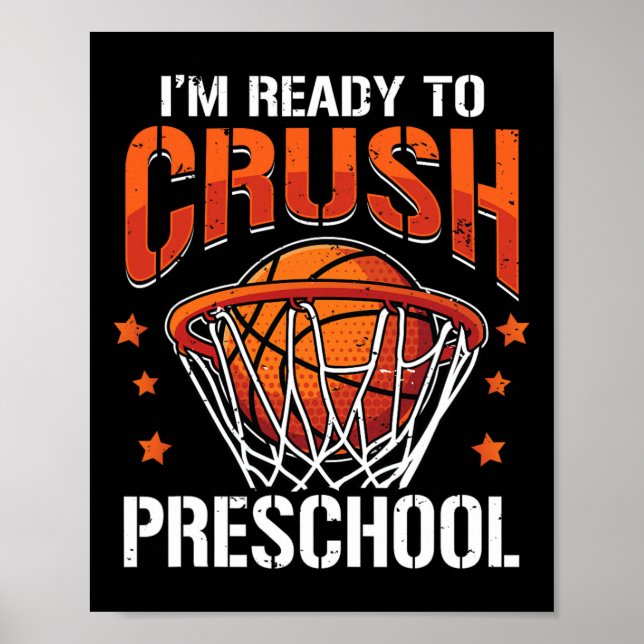 Back to school Crush Preschool Basketball Boys Kid Poster (Framsidan)