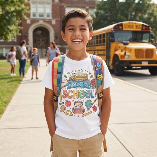 Back to school. Cute. Colourful.  T Shirt (Skapare uppladdad)