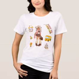 Back to School Cute Girl Clipart Set T Shirt
