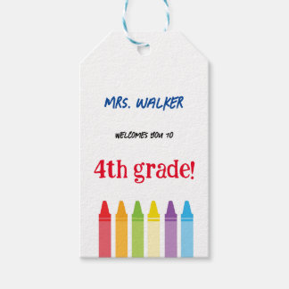 Back to school Cute Teacher Välkommen Kritor Presentetikett