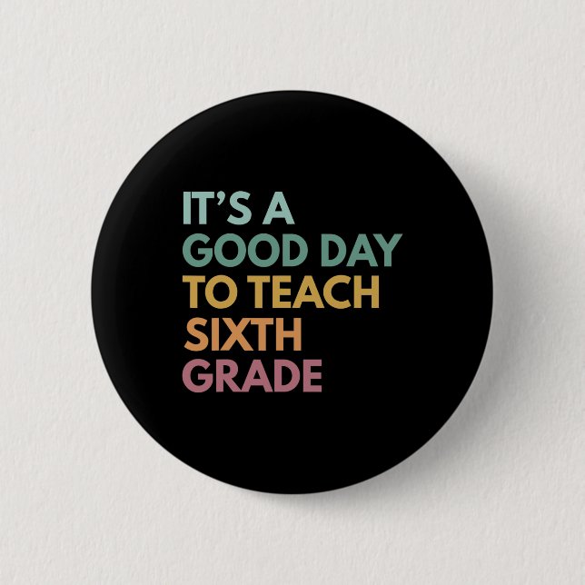 Back to school Det är en Bra dag att lära sig sjät Knapp (Framsida)